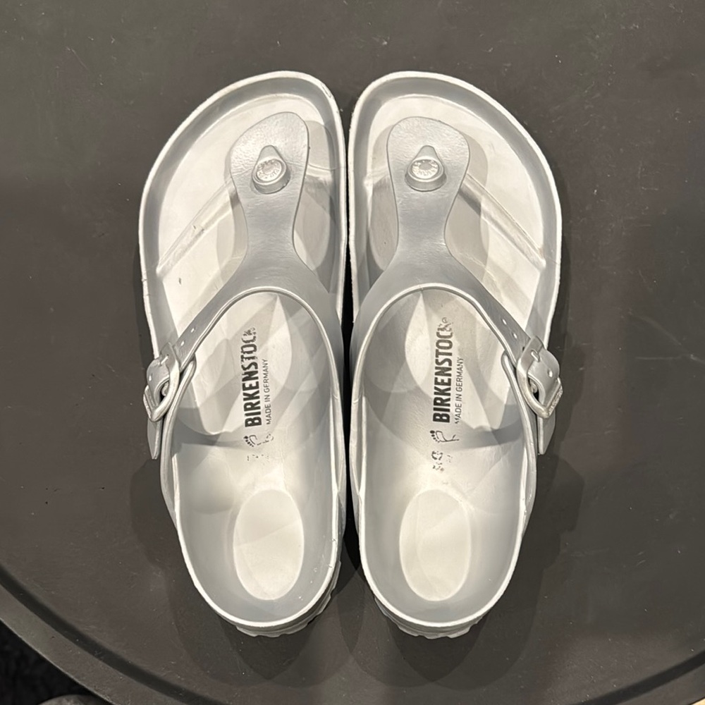 Birkenstock Silver Sandals size 40 (10)